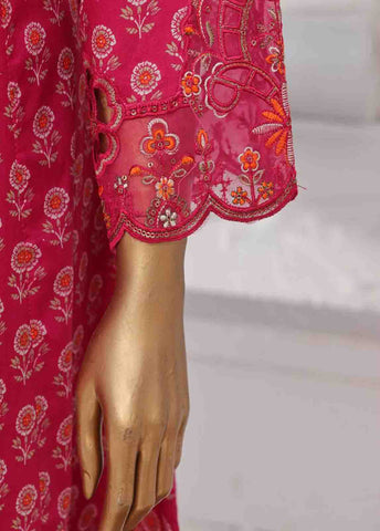 Bin Saeed Fabric - SME-FR-602-3 Piece Lawn Embroidered Frock Style Suit