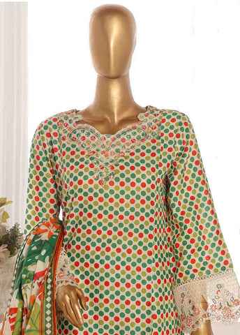 SME-FR-616-3 Piece Lawn Embroidered Frock Style Suit