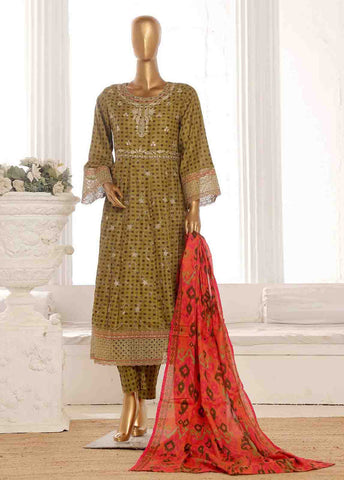 Bin Saeed Fabric - SME-FR-618-3 Piece Lawn Embroidered Frock Style Suit