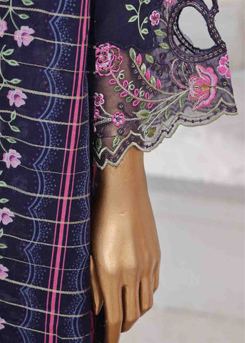 Bin Saeed Fabric - SME-FR-622-3 Piece Lawn Embroidered Frock Style Suit