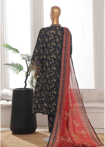 Bin Saeed Fabric - SME-FR-627-3 Piece Lawn Embroidered Frock Style Suit