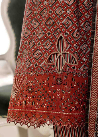 Bin Saeed Fabric - SME-FR-630-3 Piece Lawn Embroidered Frock Style Suit