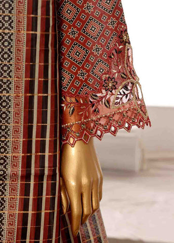 SME-FR-630-3 Piece Lawn Embroidered Frock Style Suit