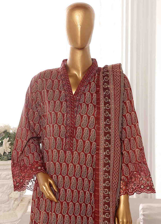 Bin Saeed Fabric - SME-FR-631-3 Piece Lawn Embroidered Frock Style Suit