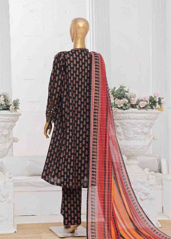SME-FR-636-3 Piece Lawn Embroidered Frock Style Suit