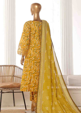 Bin Saeed Fabric - SME-FR-640-3 Piece Lawn Embroidered Frock Style Suit