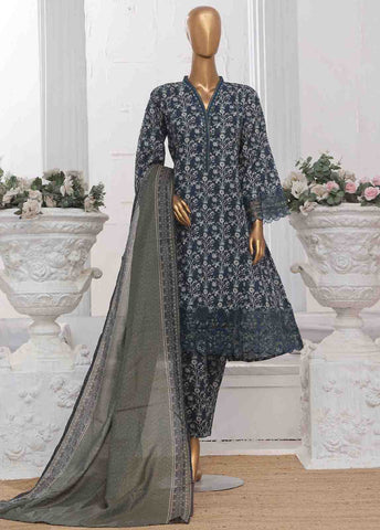Bin Saeed Fabric - SME-FR-644-3 Piece Lawn Embroidered Frock Style Suit