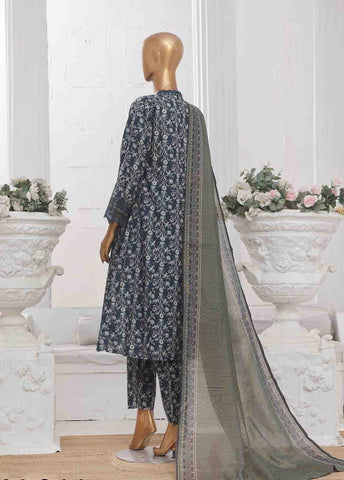Bin Saeed Fabric - SME-FR-644-3 Piece Lawn Embroidered Frock Style Suit