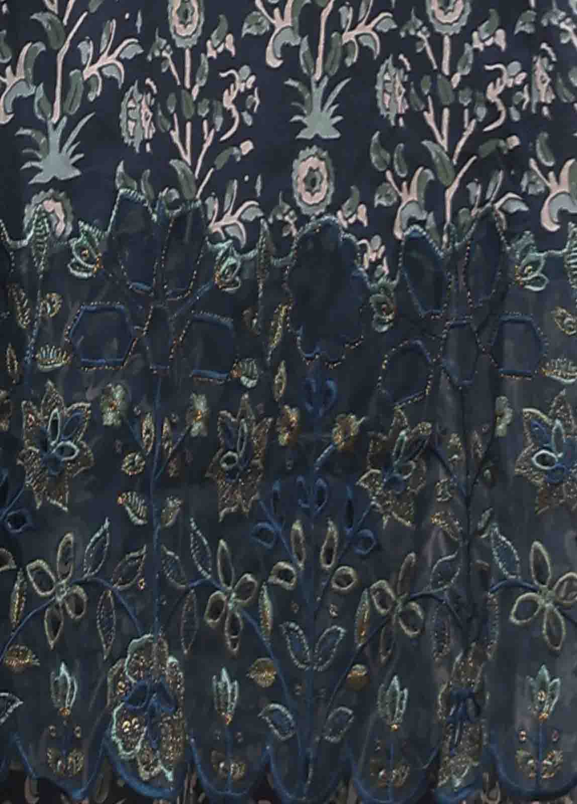 Bin Saeed Fabric - SME-FR-644-3 Piece Lawn Embroidered Frock Style Suit