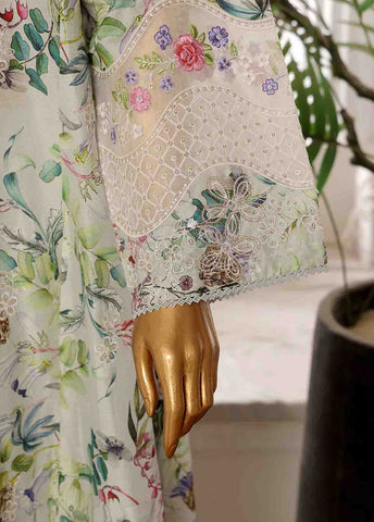 Bin Saeed Fabric - SME-FR-747-3 Piece Lawn Embroidered Frock Style Suit