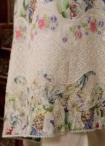 Bin Saeed Fabric - SME-FR-747-3 Piece Lawn Embroidered Frock Style Suit