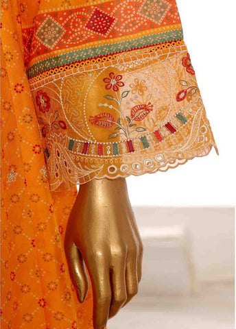 Bin Saeed Fabric - SME-FR-791-3 Piece Lawn Embroidered Frock Style Suit