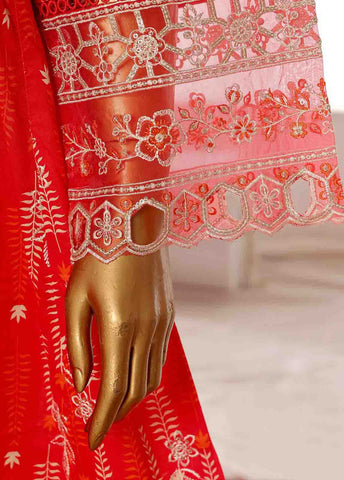 Bin Saeed Fabric - SME-FR-798-3 Piece Lawn Embroidered Frock Style Suit