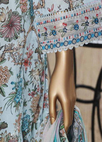 Bin Saeed Fabric - SME-KT-0767 -3 Piece Embroidered Coat Styled Stitched Suit