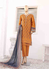 SMEMB-0106- 3 Piece Embroidered Stitched Suit