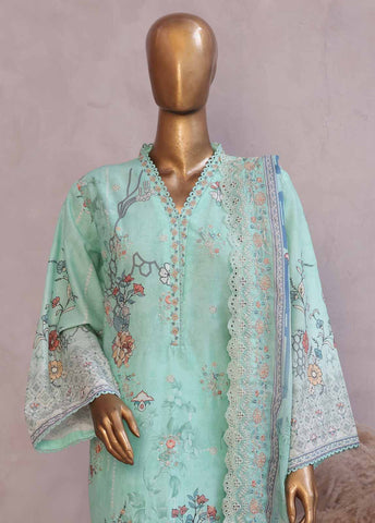 Bin Saeed Fabric - SMED-003 -3 Piece Embroidered Stitched Suit