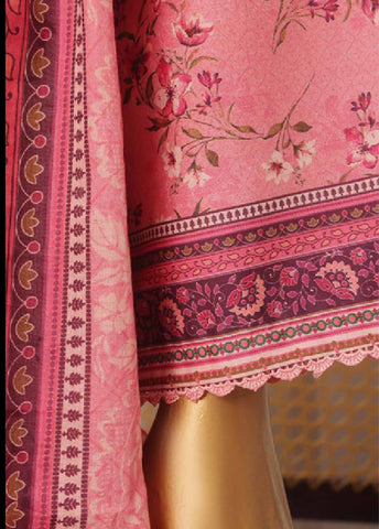 Bin Saeed Fabric - SMED-004- 3 Piece Printed Embroidered Stitched Suit