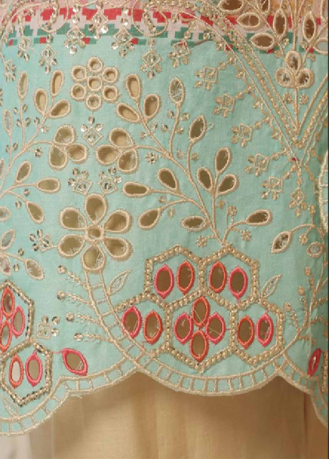 Bin Saeed Fabric - SMED-008- 3 Piece Printed Embroidered Stitched Suit