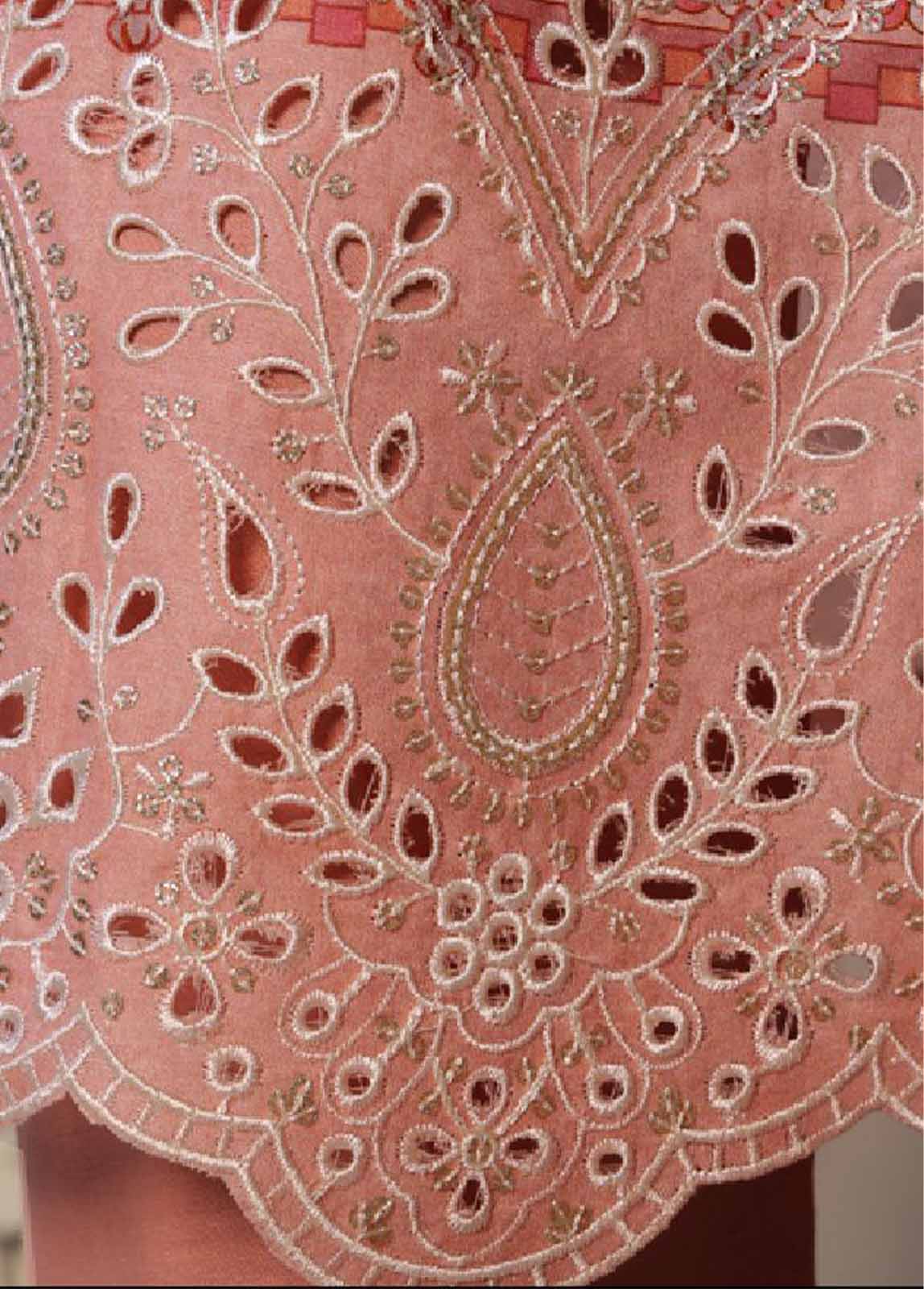 Bin Saeed Fabric - SMED-010- 3 Piece Printed Embroidered Stitched Suit