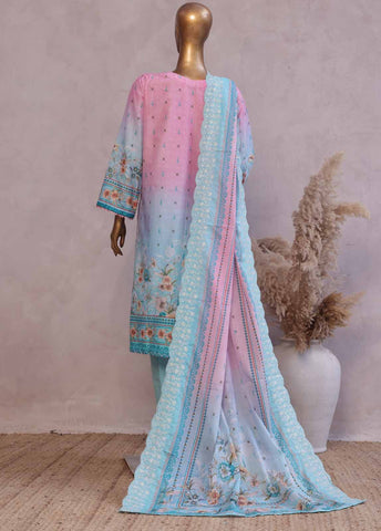 SMED-013 -3 Piece Embroidered Stitched Suit