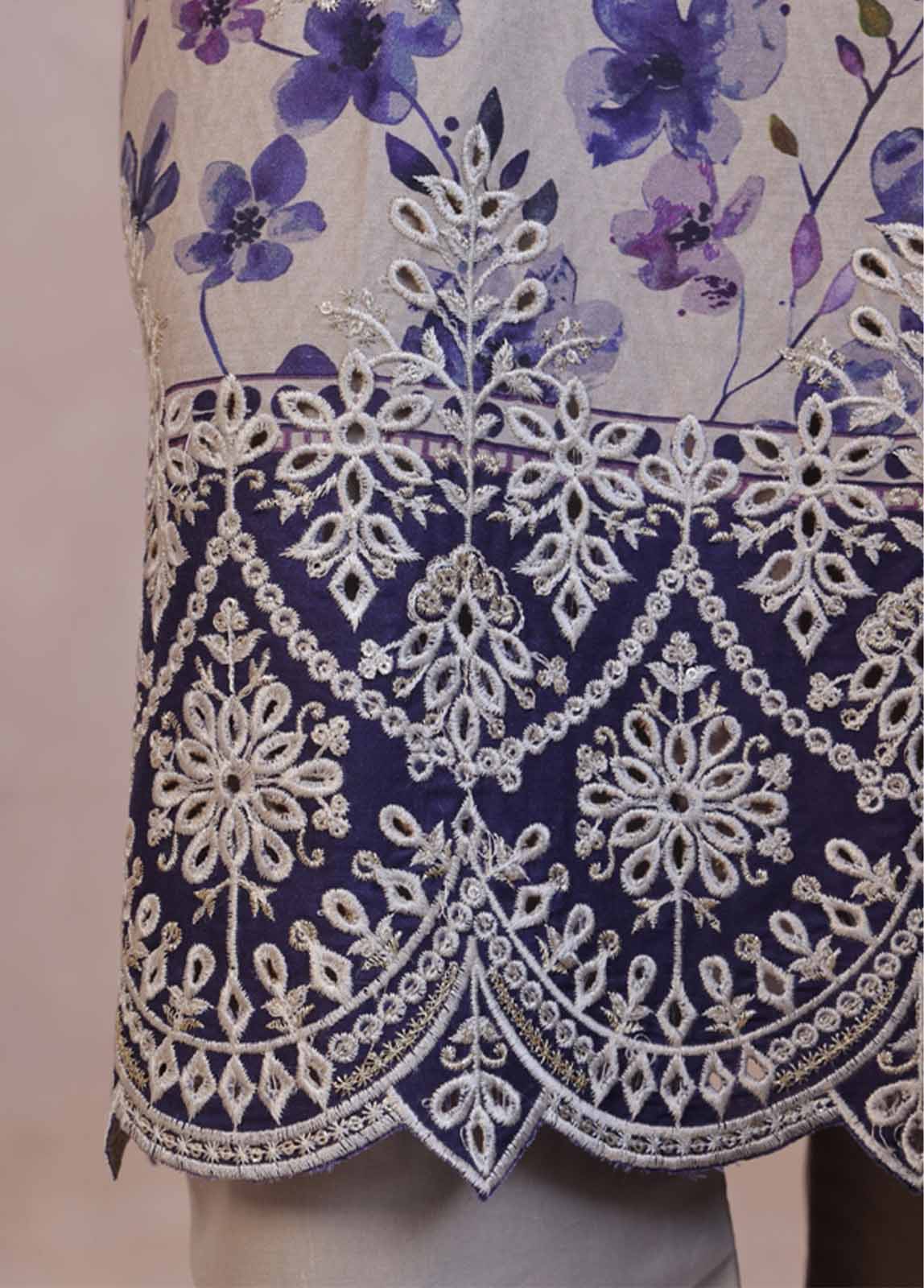 Bin Saeed Fabric - SMED-019 -3 Piece Embroidered Stitched Suit