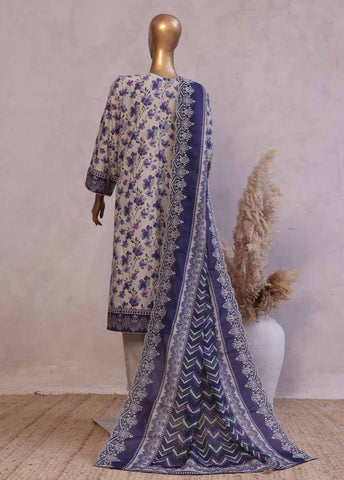 Bin Saeed Fabric - SMED-019 -3 Piece Embroidered Stitched Suit