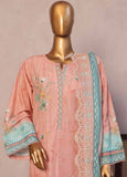 SMED-023 -3 Piece Embroidered Stitched Suit