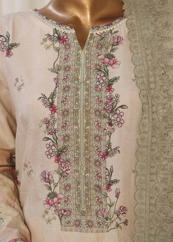 SMED-024- 3 Piece Printed Embroidered Stitched Suit
