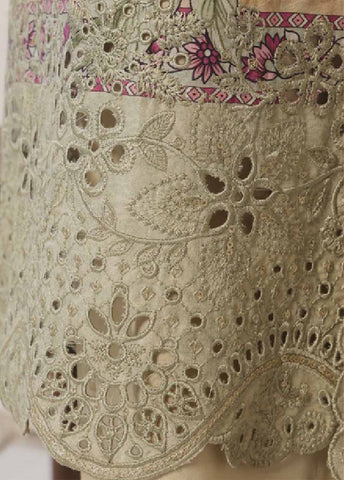 SMED-024- 3 Piece Printed Embroidered Stitched Suit