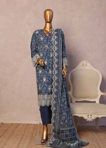 Bin Saeed Fabric - SMED-052 -3 Piece Embroidered Stitched Suit