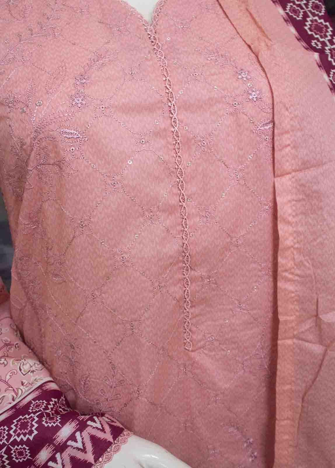 Bin Saeed Fabric - SMEMB-003- 3 Piece Embroidered Stitched Suit