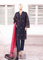 SMEMB-004 - 3 Piece Embroidered Stitched Suit