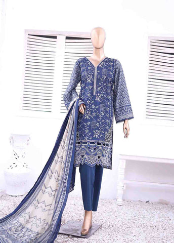 Bin Saeed Fabric - SMEMB-005- 3 Piece Embroidered Stitched Suit