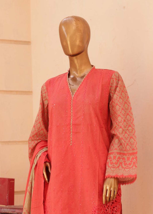 SMEMB-006 B- 3 Piece Embroidered Stitched Suit