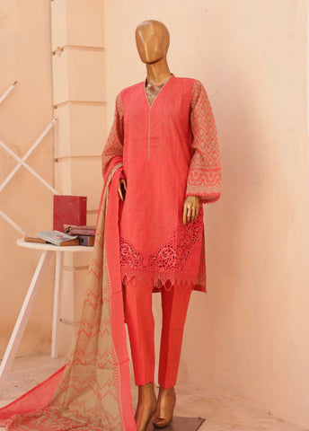 Bin Saeed Fabric - SMEMB-006 B- 3 Piece Embroidered Stitched Suit