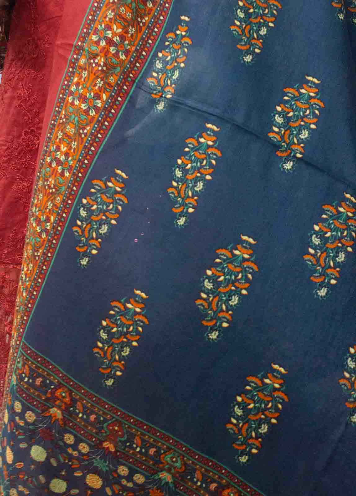 Bin Saeed Fabric - SMEMB-007- 3 Piece Embroidered Stitched Suit