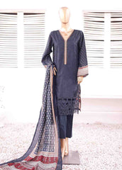 SMEMB-008 B- 3 Piece Embroidered Stitched Suit