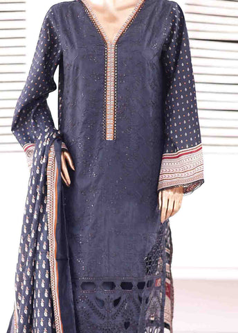 Bin Saeed Fabric - SMEMB-008 B- 3 Piece Embroidered Stitched Suit