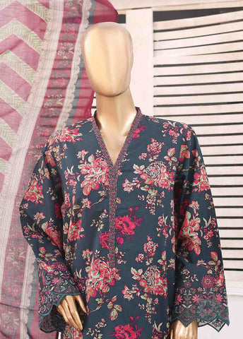 Bin Saeed Fabric - SMEMB-010- 3 Piece Embroidered Stitched Suit