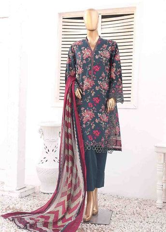 Bin Saeed Fabric - SMEMB-010- 3 Piece Embroidered Stitched Suit