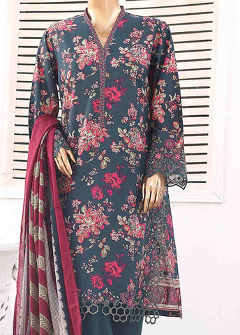 Bin Saeed Fabric - SMEMB-010- 3 Piece Embroidered Stitched Suit