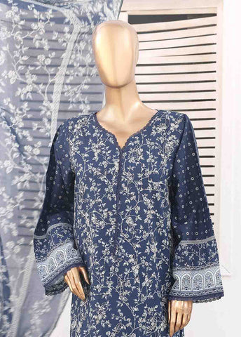 Bin Saeed Fabric - SMEMB-0100- 3 Piece Embroidered Stitched Suit