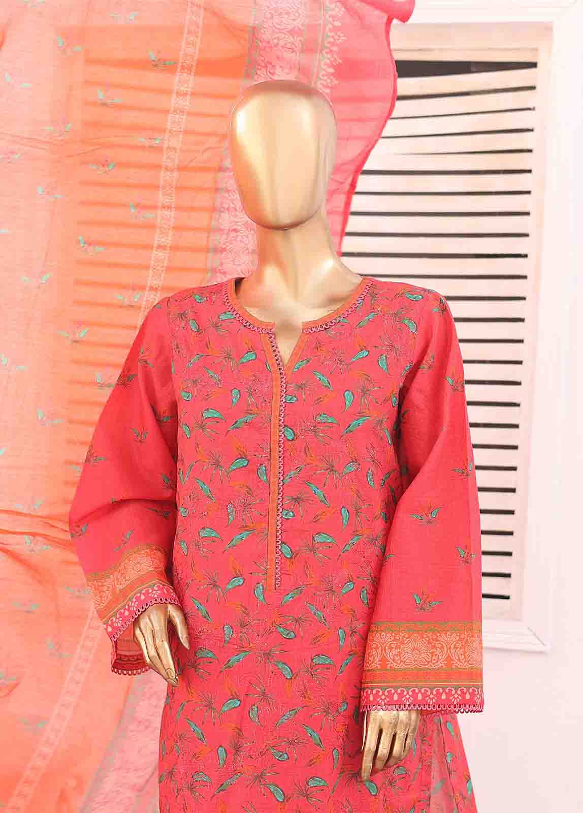 Bin Saeed Fabric - SMEMB-0101- 3 Piece Embroidered Stitched Suit