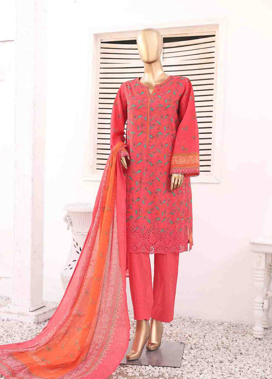 SMEMB-0101- 3 Piece Embroidered Stitched Suit