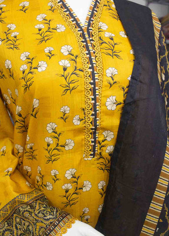 Bin Saeed Fabric - SMEMB-0102- 3 Piece Embroidered Stitched Suit