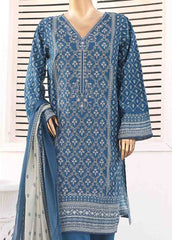 SMEMB-0105- 3 Piece Embroidered Stitched Suit