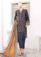 SMEMB-0107- 3 Piece Embroidered Stitched Suit