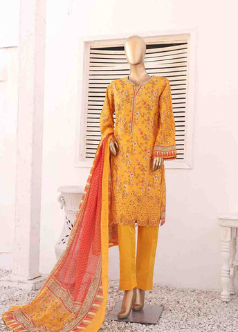 Bin Saeed Fabric - SMEMB-0108- 3 Piece Embroidered Stitched Suit