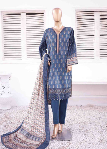 Bin Saeed Fabric - SMEMB-011- 3 Piece Embroidered Stitched Suit