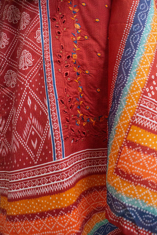 Bin Saeed Fabric - SMEMB-0111- 3 Piece Embroidered Stitched Suit